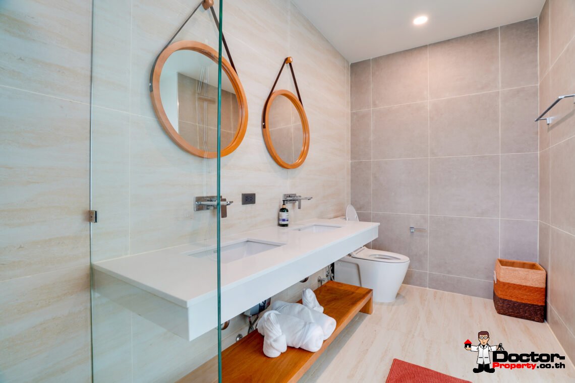 New 4 Bedroom Pool Villa with Partial Sea View in Bang Rak, Koh Samui – For Sale